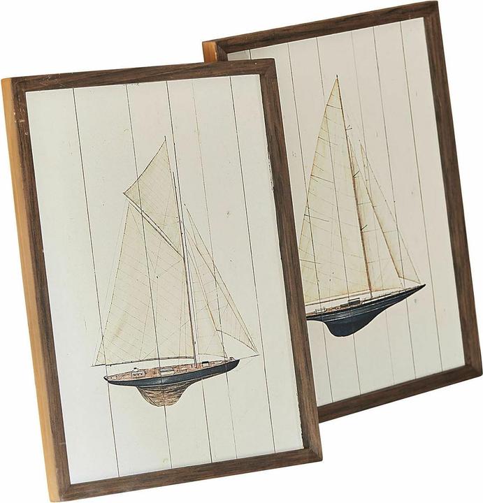Produktbild Loberon Wandbild 2er Set Lemoux creme/braun