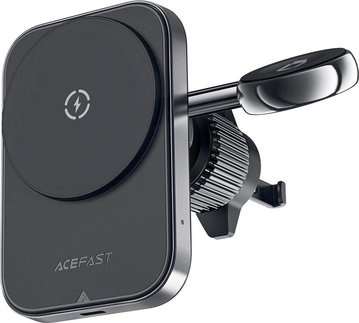 Image du produit Acefast Support voiture D18 avec chargeur inductif MagSafe / Qi + câble USB-A USB-C - noir