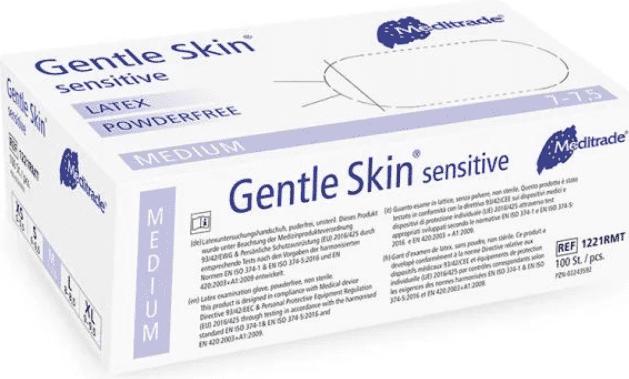 Meditrade Gentle Skin Untersuchungshandschuhe latex weiss sensitive (M)