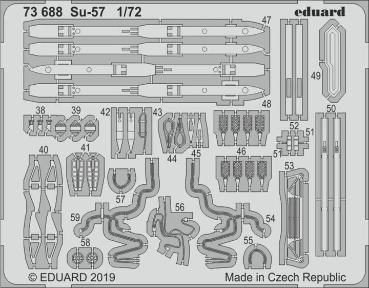 Actual product image Eduard Su-57 for Zvezda