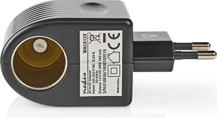Nedis Steckdosen Adapter Euro / Typ C (CEE 7/16) - 100 - 240 V AC 50/60 Hz, 12 V DC, 6 W, Netzstromv
