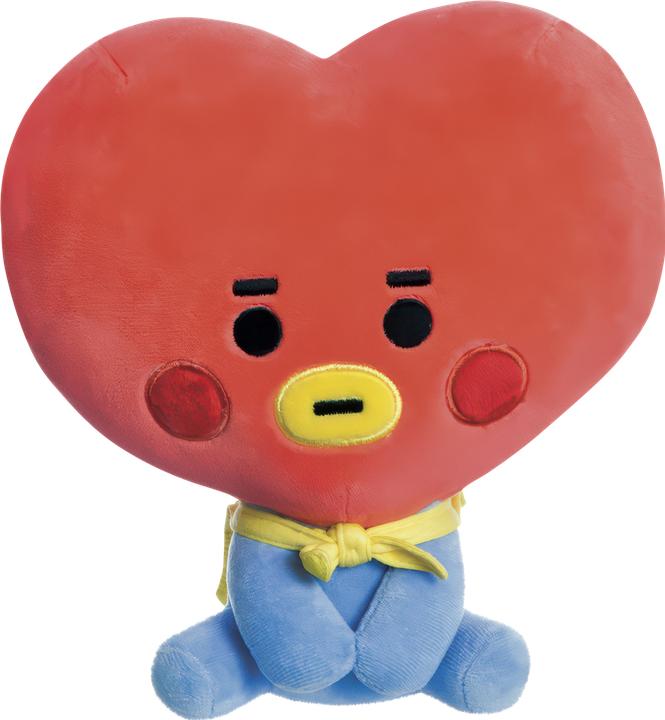 Line Friends Aurora, 61474, BT21 Official Merchandise, Baby TATA Sitting Doll 8In, Soft Toy, Blue and Red (20 cm)