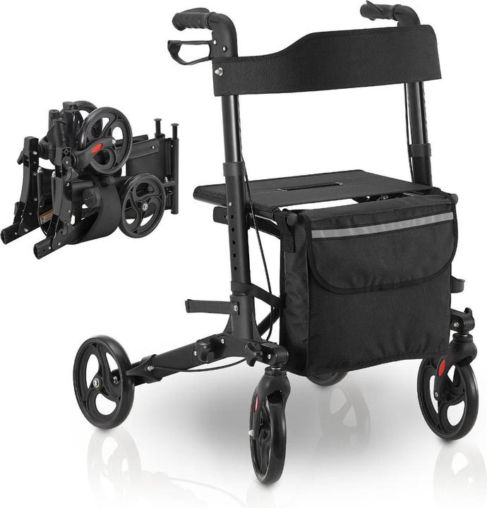 Produktbild Juskys Rollator Vital mit Sitzfläche & Einkaufstasche