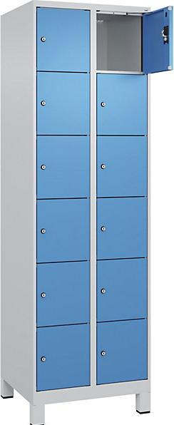 Actual product image kaiserkraft 6-compartment locker Evolo PLUS (60 cm, 195 cm)