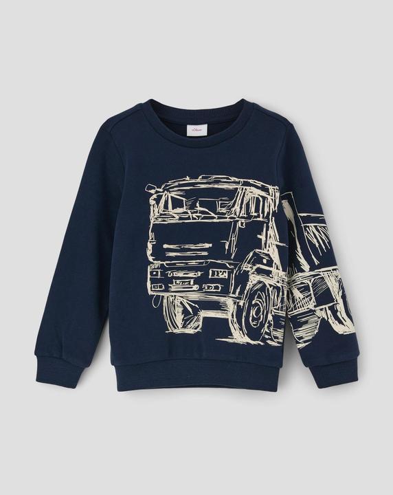 Produktbild s.Oliver Sweatshirt Sweatshirt mit Grafik-Print (116, 122)