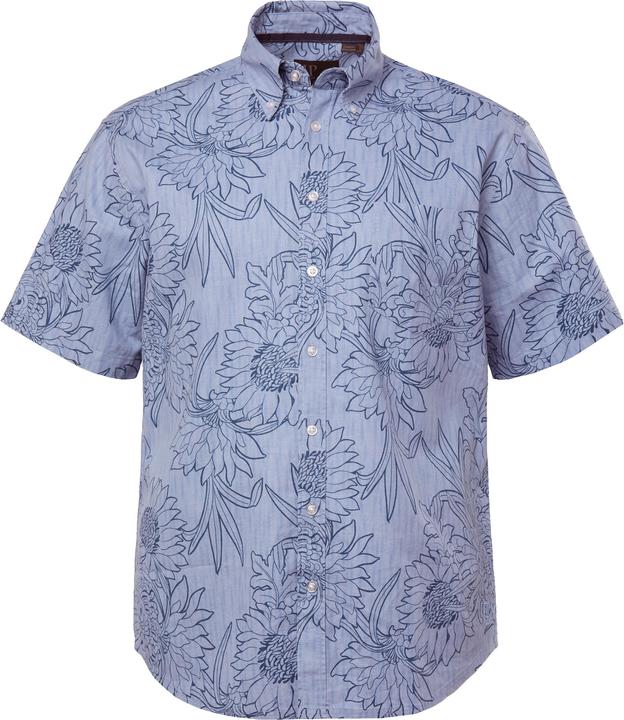 Image du produit JP1880 Hemd, Halbarm, Leinenmix, Alloverprint, Buttondown-Kragen, Modern Fit (XL)