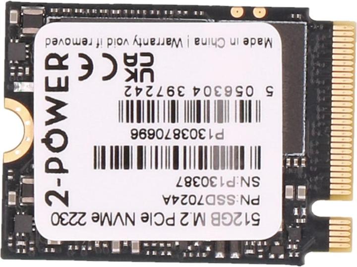 Productafbeelding 2-Power 512 GB M.2 PCIe NVMe 2230 (512 GB, M.2 2230)