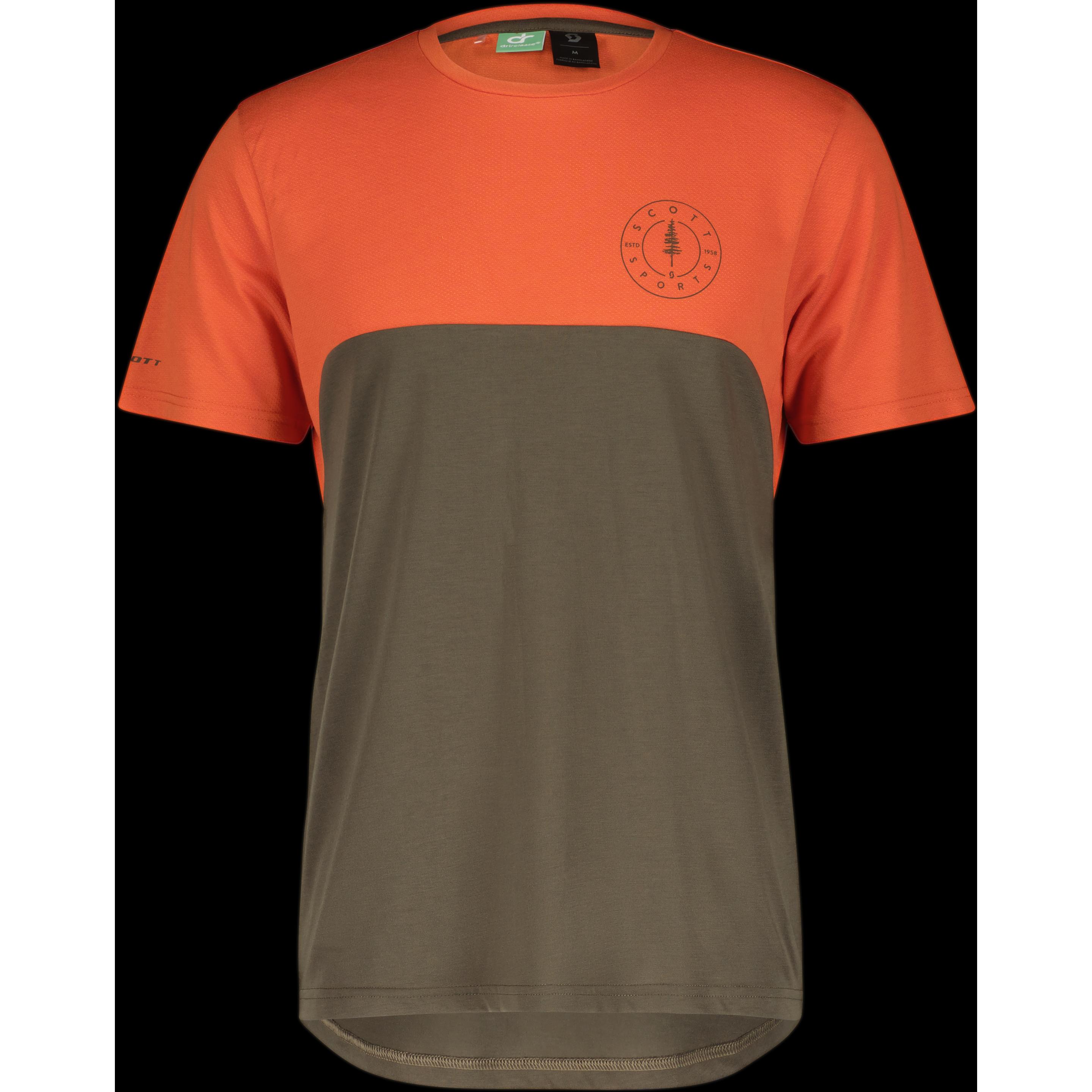 Scott Sports, Herren, Velotrikot, Trail Flow Dri S/S (M), Orange, M