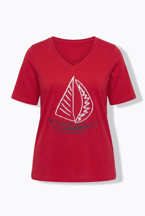 Produktbild Ulla Popken T-Shirt, Boot, Classic, V-Ausschnitt, Halbarm (42, 44)