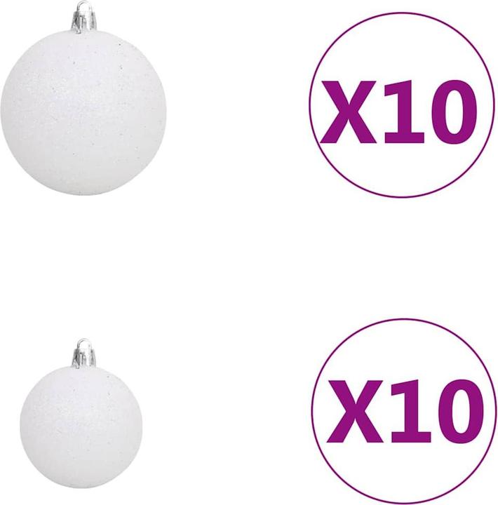 Produktbild vidaXL Weihnachtsbaum Klappbar LED Beleuchtet Christbaum Tannenbaum Deko 270cm (270 cm)