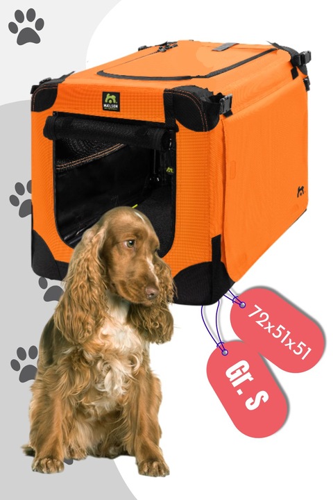 Produktbild Maelson Soft Kennel faltbare Hundebox in 3 Grössen - Neon Orange (Hund, Atmungsaktiv, Waschbar, Faltbar)