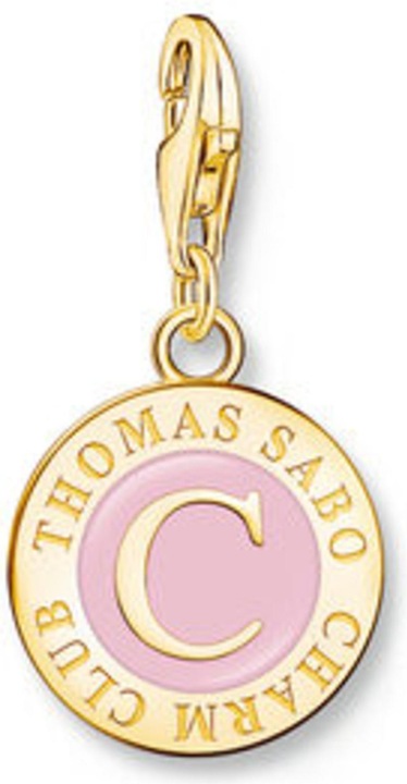 Produktbild Thomas Sabo Member Charm pinker Charmista Coin vergoldet (Emaille, 925er Silber)