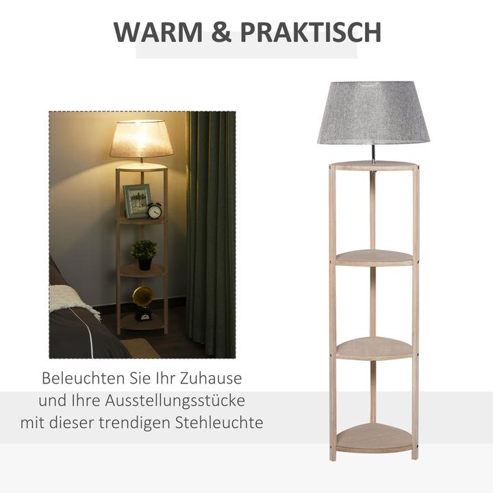 Produktbild Homcom Stehlampe inkl. Regal (E27)