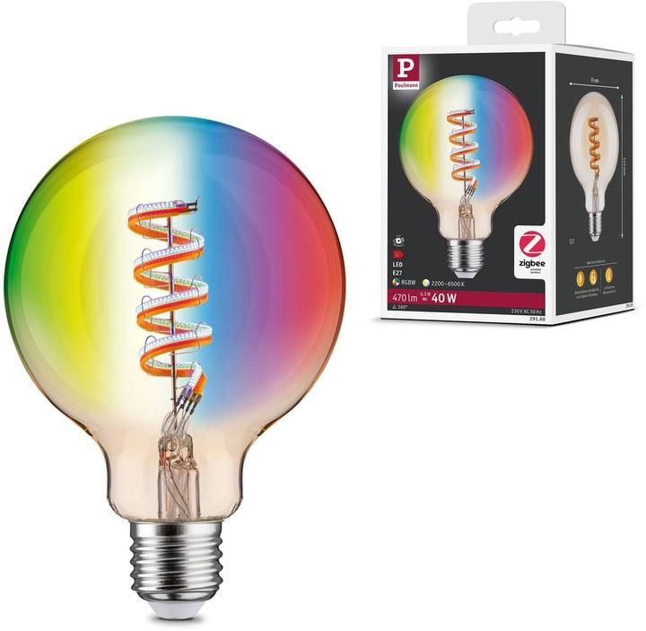 Image du produit Paulmann Filament Globe Zigbee (E27, 470 lm, 1x)