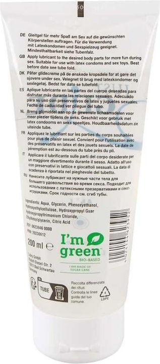 Voedingswaarden en ingrediënten Just Glide Anaal (200 ml)