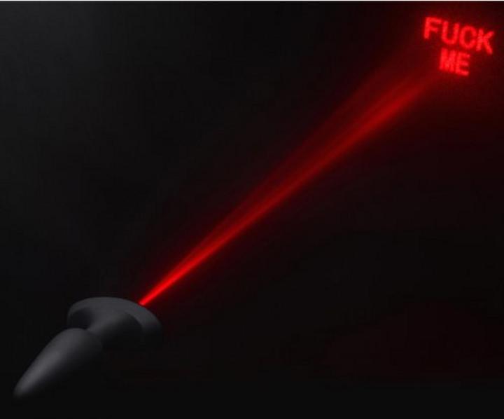 Actual product image XR Brands Laser Fuck Me Small Anal Plug w/ Remote Control