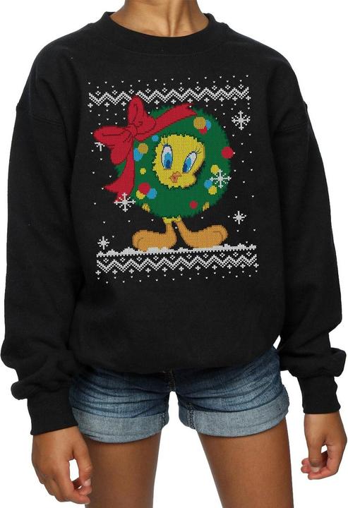 Produktbild Looney Tunes Tweety Pie Christmas Fair Isle Sweatshirt Mädchen (116)