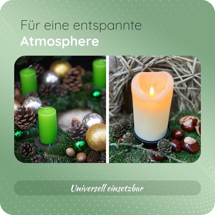 Produktbild Novaliv 8x Kerzenhalter Stumpenkerzen mit Dorn 10cm SILBER Kerzenteller Adventskerzenhalter (10 x 10 x 10 cm)