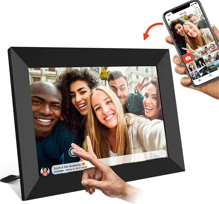 Deltalabs Digitaler Bilderrahmen mit Video 10.1 Zoll Touchscreen WiFi (10.10", 1200 x 800 Pixel)