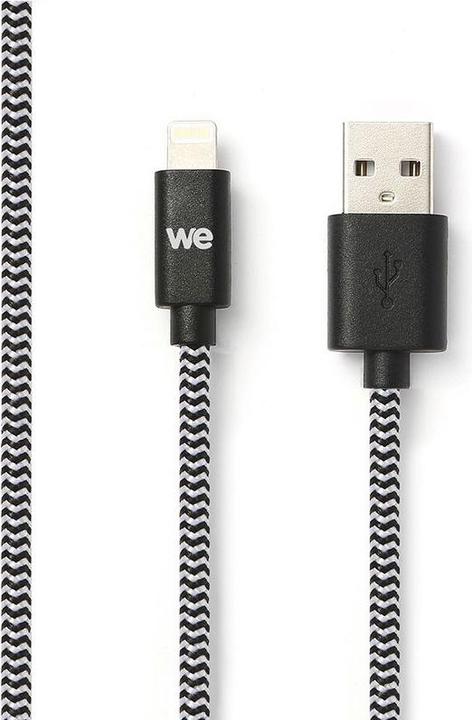 Image du produit We-Vibe C ble USB/Lightning nylon tressé 1m - noir & blanc