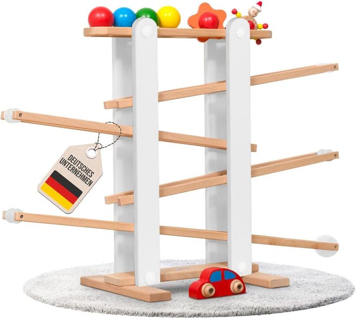 Produktbild Coemo Kugelbahn mit Auto, Blume, Kasper und Kugeln