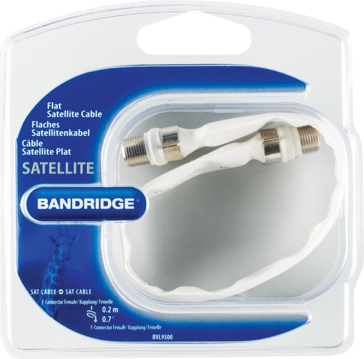 Image du produit Bandridge F-coupleur sur F-coupleur comme traversée de fenêtre pour câble coaxial (câble d'antenne) (75 dB, Câble d'antenne)