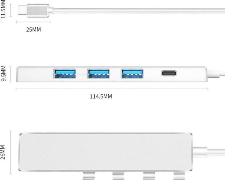 Immagine prodotto PowerGuard Hub OTG (USB-C, 4 Porti)