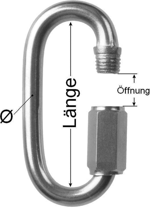 Produktbild Eneroid Kettenverbinder, Schotschäkel, Edelstahl, 35 mm (0.04 m)