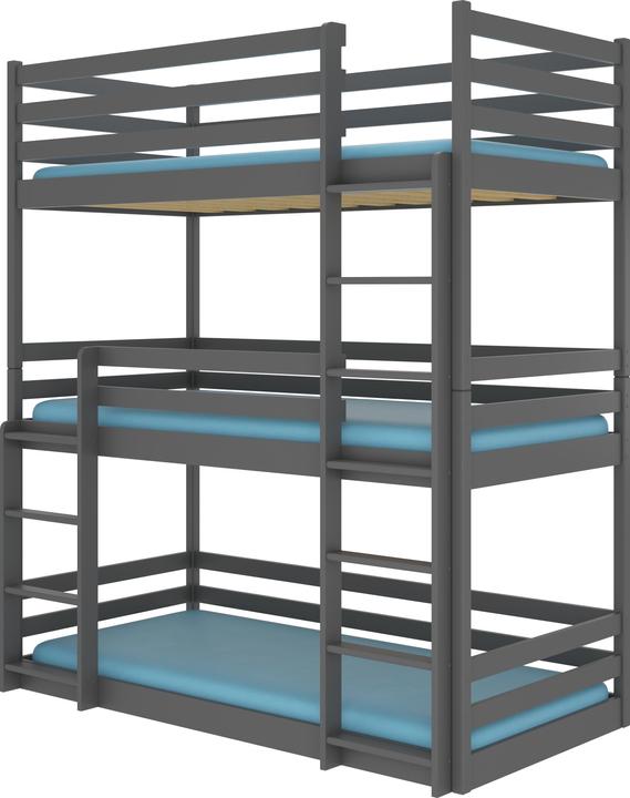 ADRK Furniture Triple bunk bed TEDRO 200x90 (90 x 200 cm)