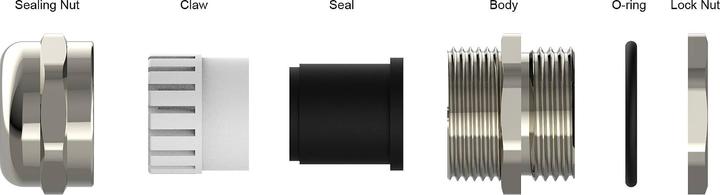 Produktbild Tru Components TC-10302836 Kabelverschraubung M22 Messing (vernickelt) Metall