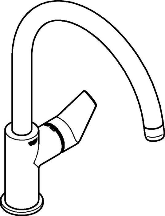 Actual product image Grohe Kchenarmatur mit Einhebelmischer BauEdge chrom glnzend 31367001