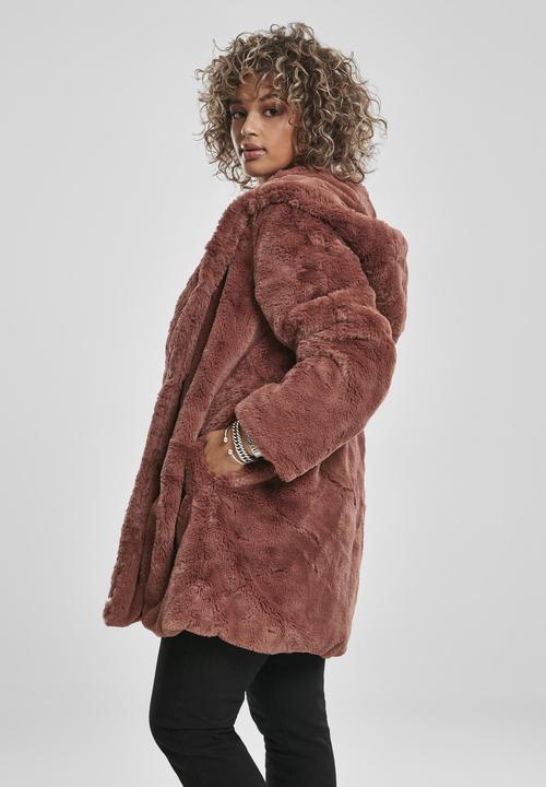 Produktbild Urban Classics UC Curvy Ladies Hooded Teddy Coat (S)