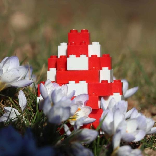 Image du produit Stax ® Osterei Rot/weiss matt