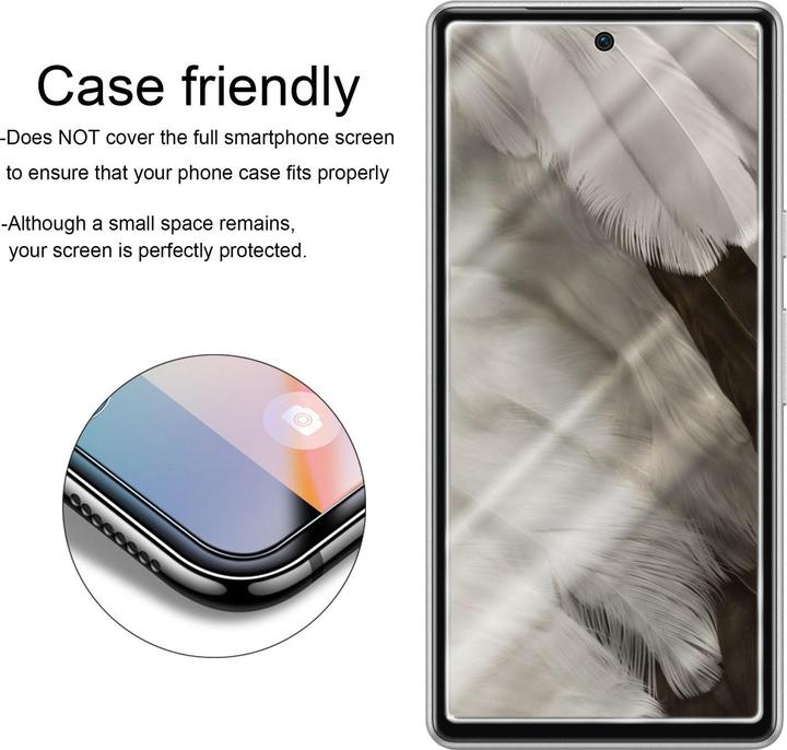 Actual product image Cadorabo Tempered Glass for Google Pixel 7A (1 pcs., Google Pixel 7a)