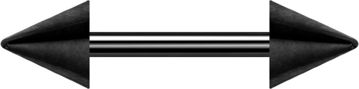 Produktbild Star Piercing Barbell schwarz mit zwei Cones (ohne Messing, Chirurgenstahl 316L)