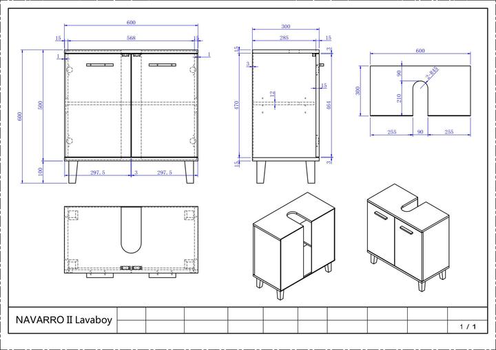 Produktbild micasa Navarro II (60 x 30 x 60 cm)