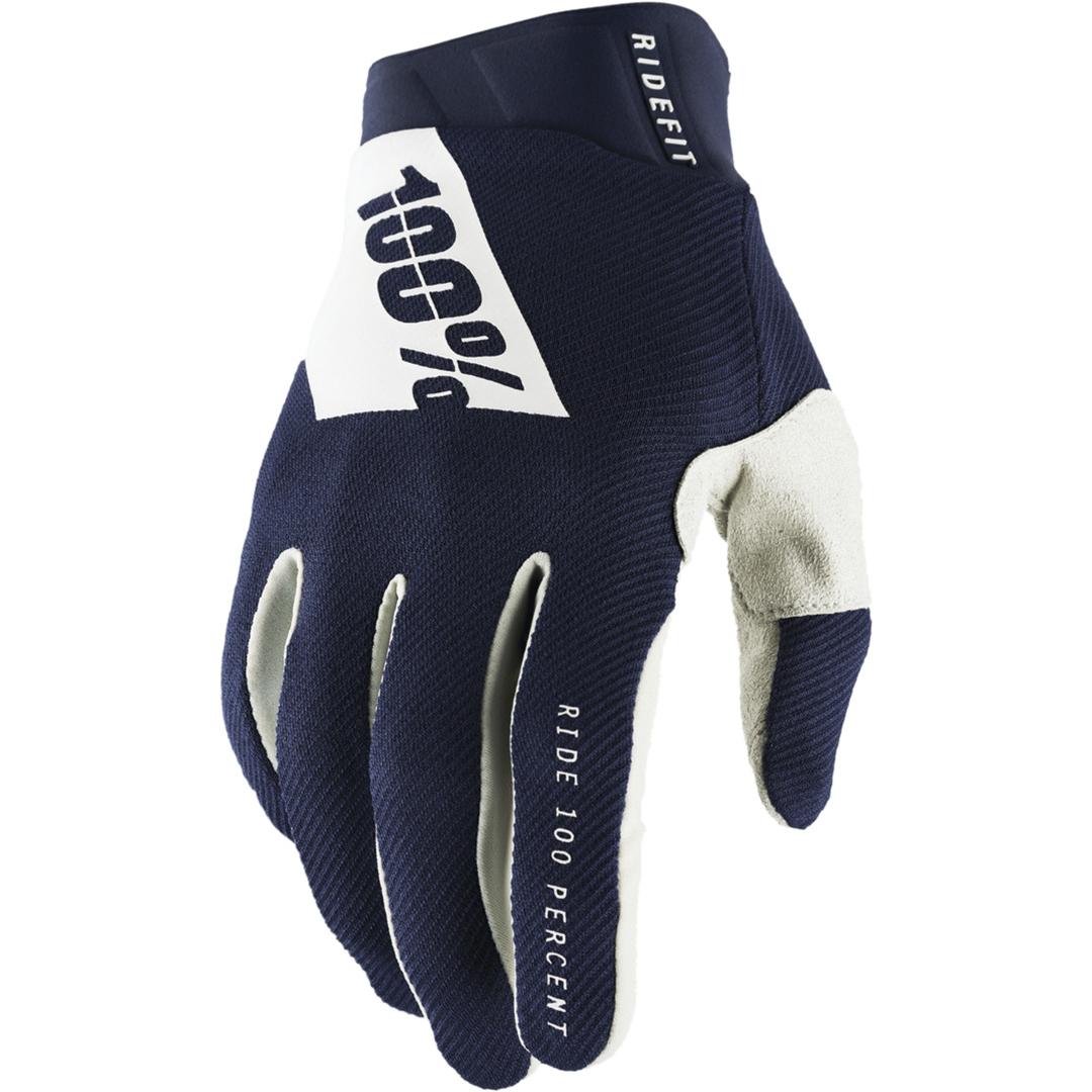 100%, Unisex, Handschuhe, Handschuhe Ridefit, Blau, (S)