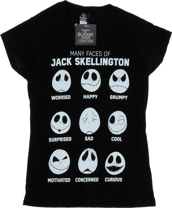 Actual product image Disney Womens/Ladies Nightmare Before Christmas Many Faces Of Jack Cotton T-Shirt (M)