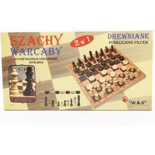 K&K Schach und Dame aus Holz 2in1 29x29 JYWK392 14416