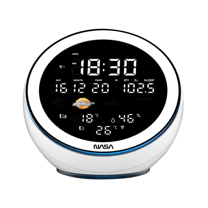 Actual product image Nasa WSP1500 white Weather Station/Speaker BT Moon