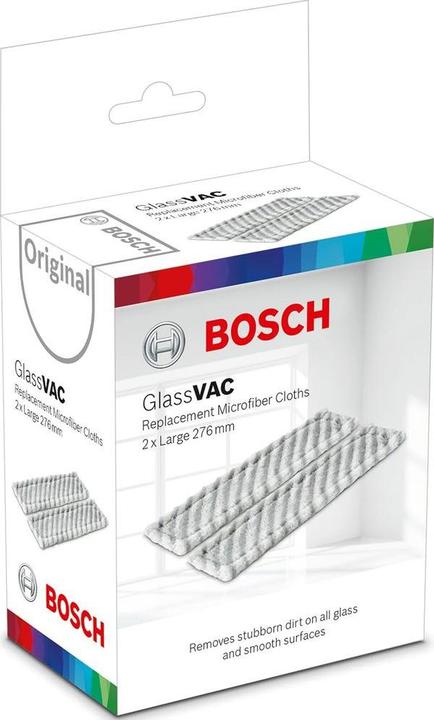 Image du produit Bosch Home & Garden Chiffons microfibres longs de rechange pour GlassVAC