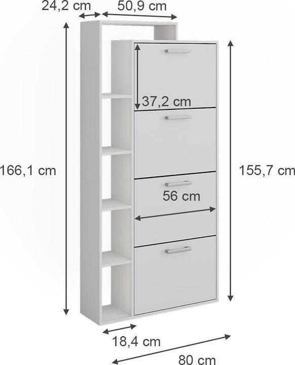 Produktbild Vicco Orlando (80 x 24.20 x 166.10 cm)