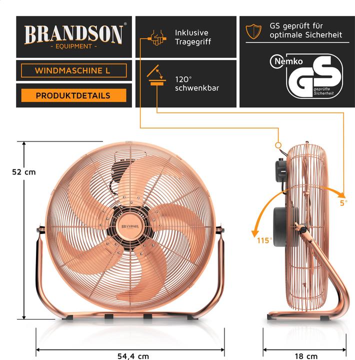 Actual product image Brandson Wind machine (76 dB)