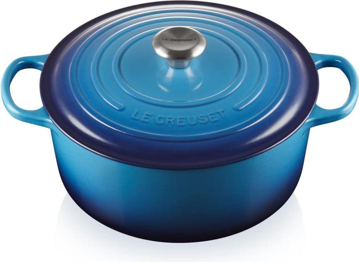Le Creuset Azure (28 cm, Bräter + Schmortopf, Gusseisen, Emaille)