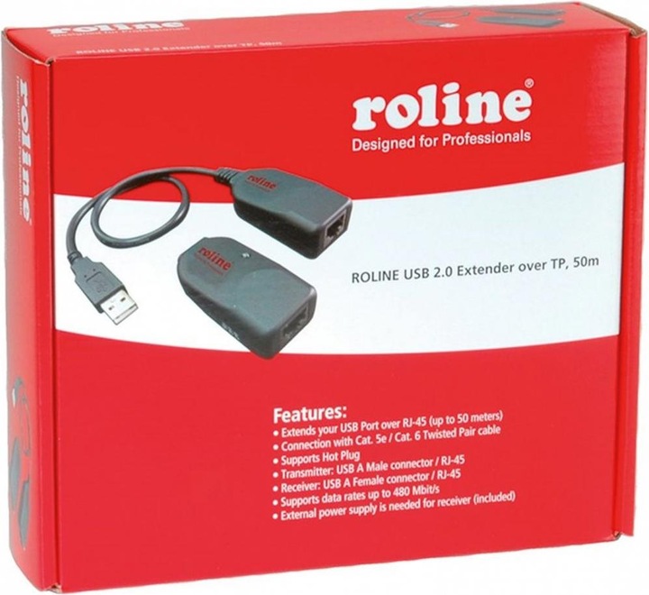 Actual product image Roline USB 2.0 Extender via TP. (USB 2.0)