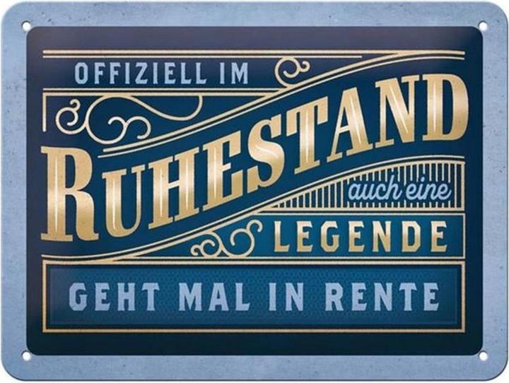Nostalgic-Art Merchandising Officially retired sign 15 x 20 cm, metal (15 x 20 cm)