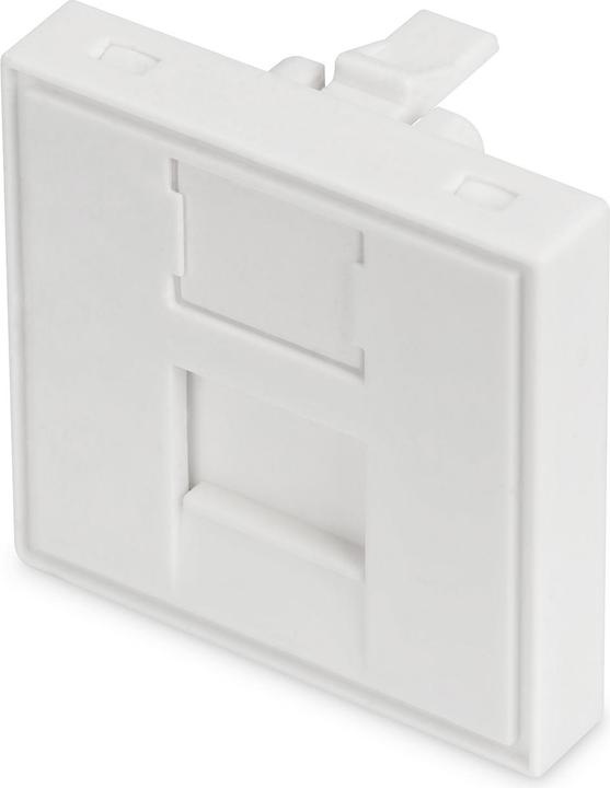 Produktbild Digitus 45x45 mm 1-Port Blende mit transparentem Beschriftungsfeld für DN-93802-5 Inhalt 1x Blende RAL 9003