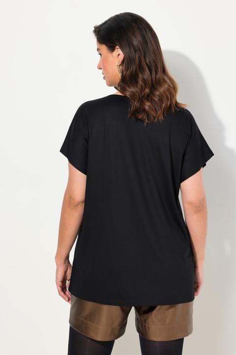 Produktbild Ulla Popken T-Shirt, Ziersteine, Oversiezd, Rundhals, Halbarm (50, 52)
