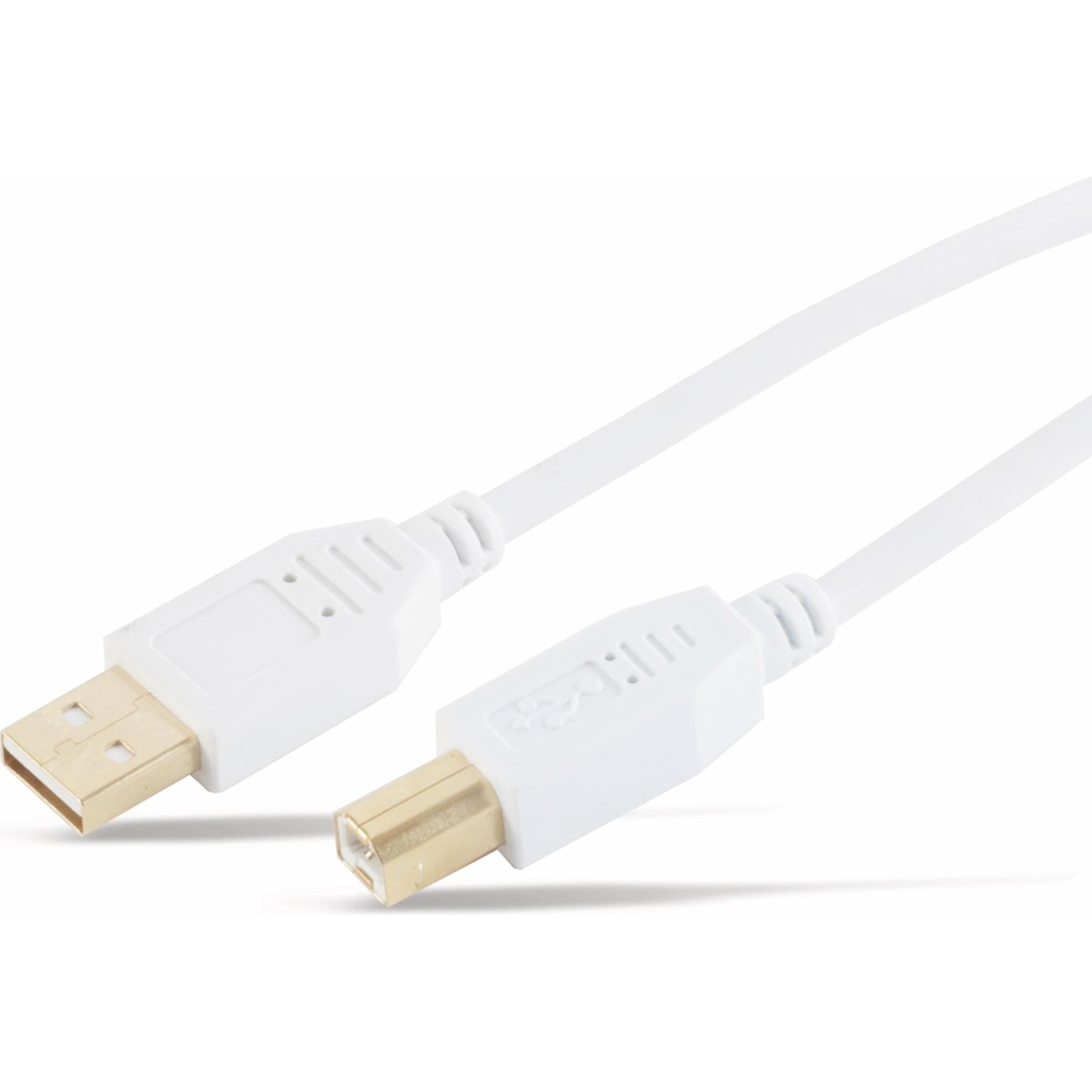 Thumbnail - Shiverpeaks S/CONN maximum connectivity USB High Speed 2.0 Kabel, A/B Stecker, vergoldete Kontakte, USB 2.0, wei (1.80 m...