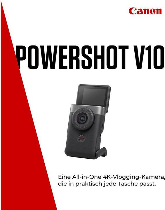 Productafbeelding Canon PowerShot V10 Starter Kit (silver) (20 Mpx, 30p)